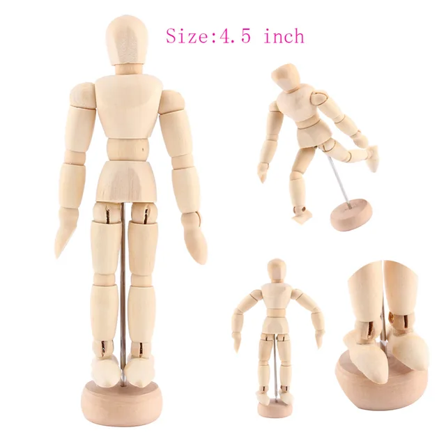 4 5 inch joints wood wooden mannequin toy wooden puppet wooden