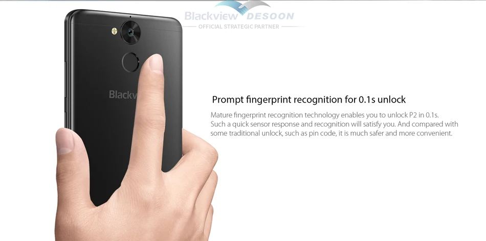 Blackview P2 Смартфон 5.5 дюйма FHD 6000 МАч MTK6750T Octa Ядро 4 Г RAM+ 64 Г ROM Отпечатков Пальцев ID 8MP+ 13MP 4 Г Мобильный Телефон