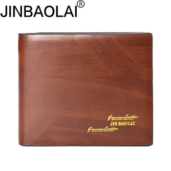 

JINBAOLAI Brand Vintage Wallets Men Short Male Purse with Card Holder PU Wallet Men Bifold Money Wallets for Men