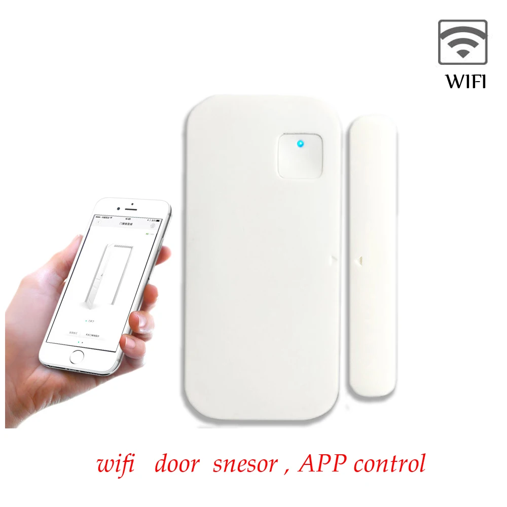 

WIFI Smart Door Window Sensor Wireless App Remote Control For Home Alarm Security
