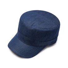 Винтажные потертые джинсы армейская кепка бейсболка для мужчин и женщин военная шляпа джинсовые кепки Солнцезащитная шляпа плоский Топ Повседневный однотонный Casquette Bule Gorras