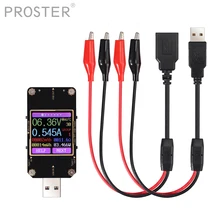 Proster для USB тестер напряжения с Bluetooth USB Вольтметр Амперметр цифровой ЖК-дисплей мультиметр измеритель емкости аккумулятора