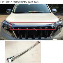 Car cover Bumper engine trim Front Grid Grill Grille frame edge For Toyota FJ150 / Prado 2010 2011 2012 2013 2014 2015 2016