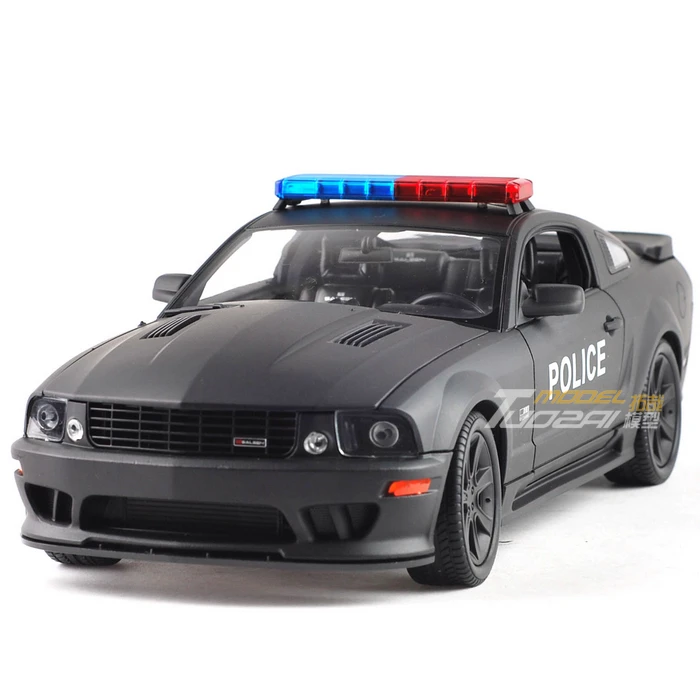 Welly 118 FORD Mustang S281 Police car black Alloy car model New year