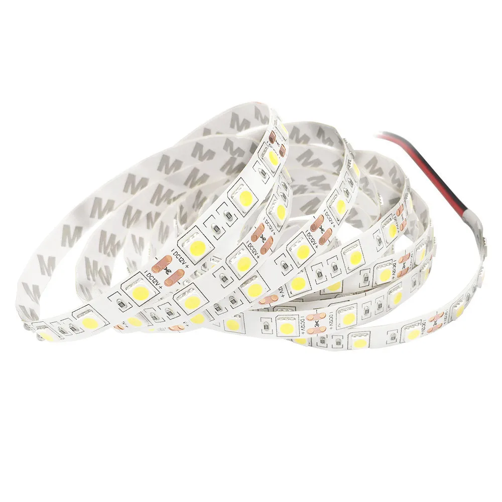 

5050 SMD RGB LED Strip Light 5M LED Light rgb Leds tape Flexible Controller DC 12V Adapter set diode ribbon