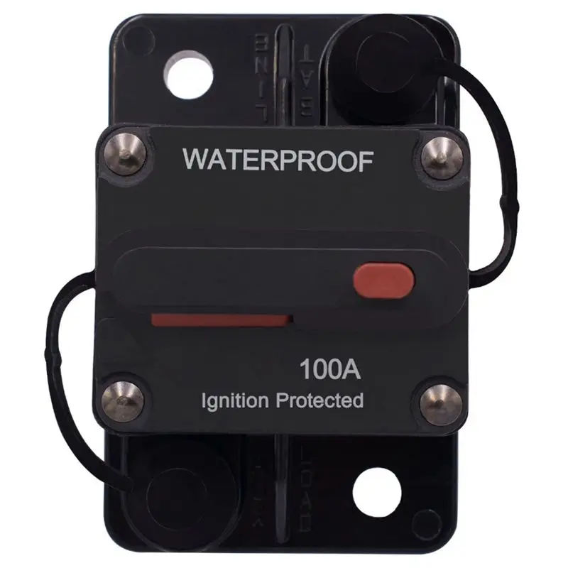 

NEW 100A Car Auto Circuit Breaker Recoverable Breaker Direct Current High Current Audio Refit Switch Recovered Manually