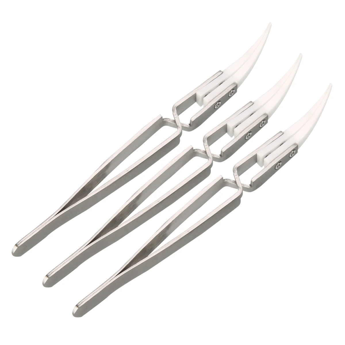 3Pcs Ceramic Reverse Tweezers Heat Resistant Non Conductive Tweezers IC SMD SMT Tweezers DIY Hand Tools