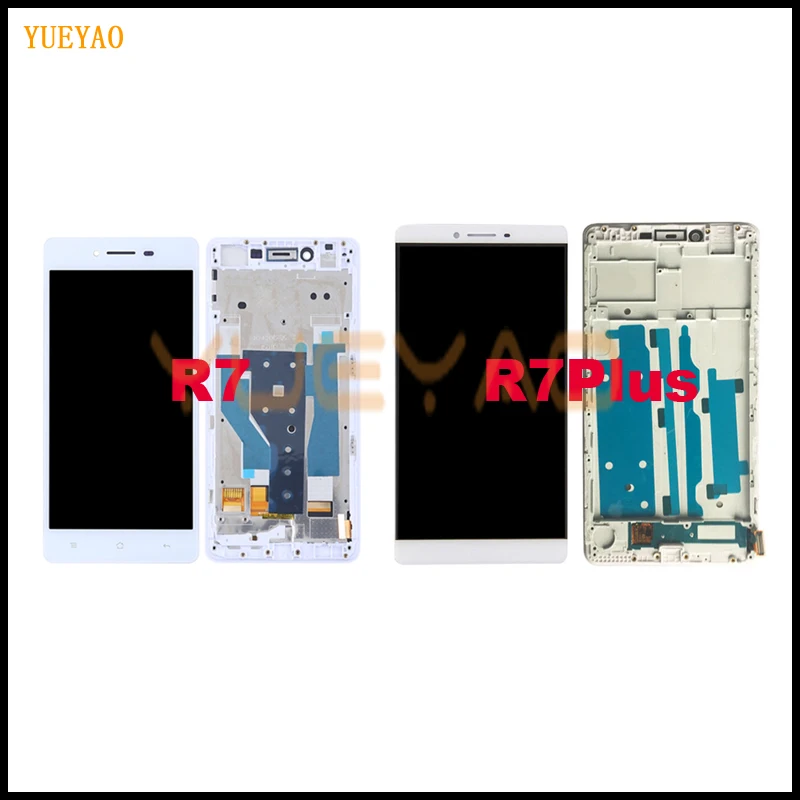5 'ɶ'' ЖК-дисплей Дисплей для OPPO R7 R7P плюс Сенсорный экран планшета с рамкой