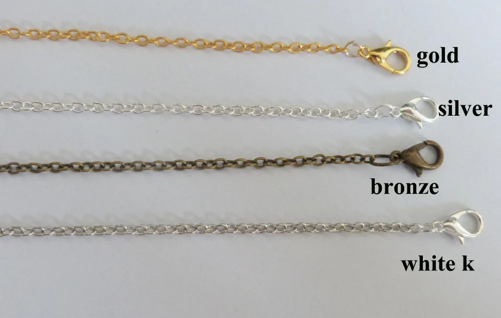 

16/18/20/22 Inch--- 3mm O chain with lobster clasp ---silver& bronze &gold &white k color you can choose--20pcs/lot