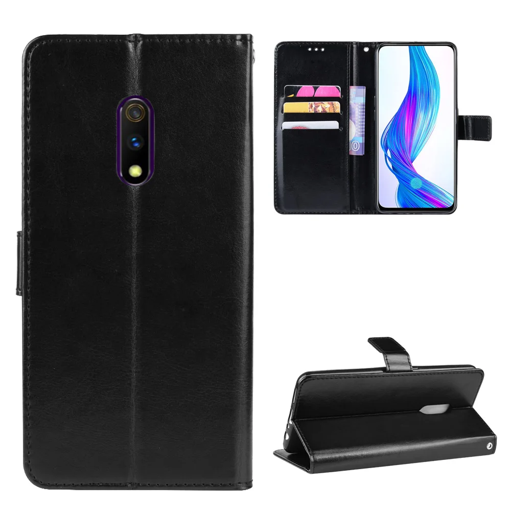 

Для OPPO Realme X Чехол RealmeX Роскошный кожаный флип-кошелек чехол для телефона для OPPO K3 чехол OPPOK3 K 3 подставка функциональный держатель для карт