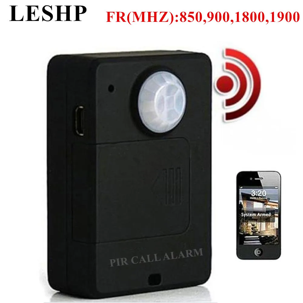 LESHP мини ПИР сигнализации Сенсор A9 инфракрасный, GSM Беспроводной сигнализации Высокая чувствительность монитор обнаружения движения Anti-theft