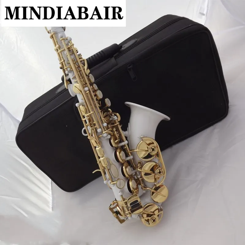 

Soprano Saxophone Bb Curved Sax High F# With Case Copper simulation Soprano Saxophone
