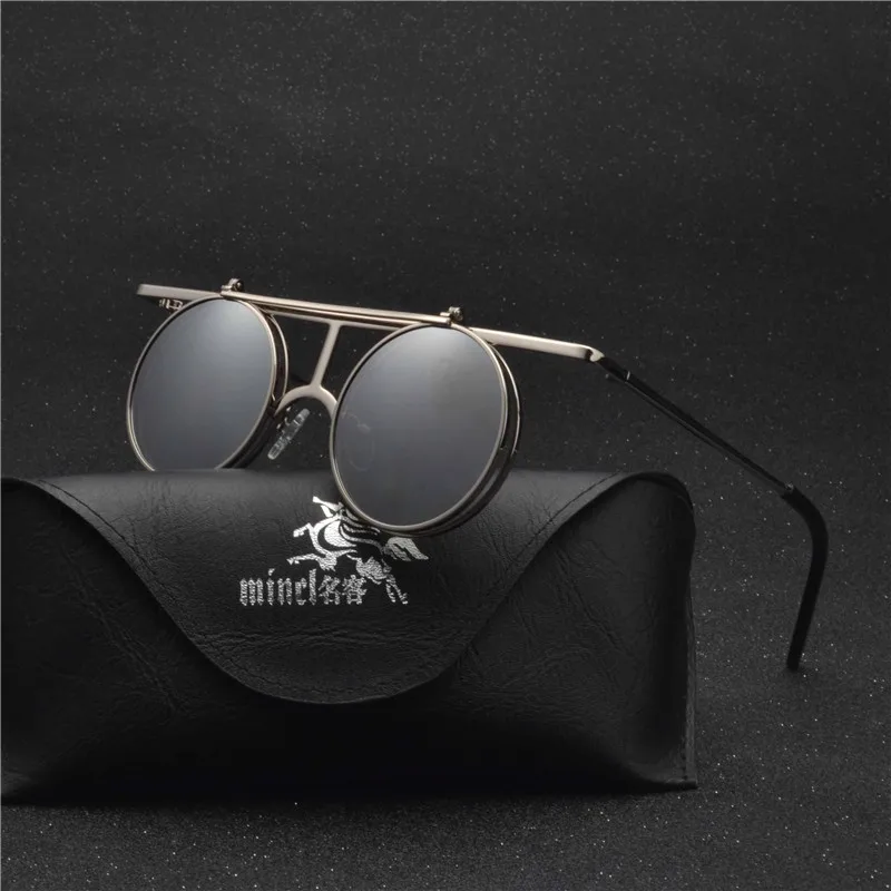 MINCL-Small-Round-punk-Sunglasses-Men-Women-Flip-Up-lens-Punk-Sun-Glasses-for-Male-Vintage