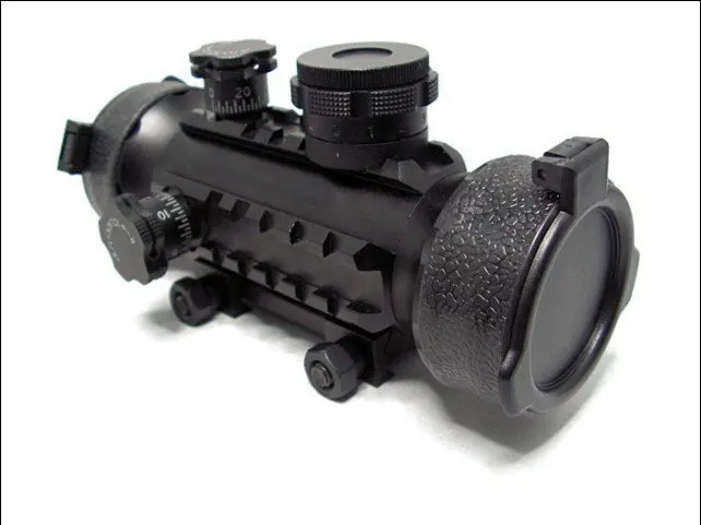 

Red Green Blue Dot RGB Illuminated Sight 1x42 Rifle Scope Tri Weaver Rail Hunting Tactical Weapon Riflescope Optics