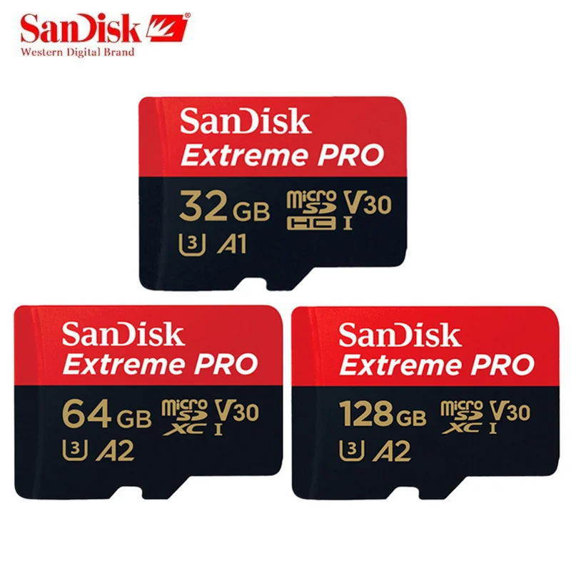 Оригинальная карта памяти SanDisk Extreme PRO 128 Гб 64 ГБ 32 Micro sd U3 V30 UHS 1 флэш память Microsd TF/SD 4K