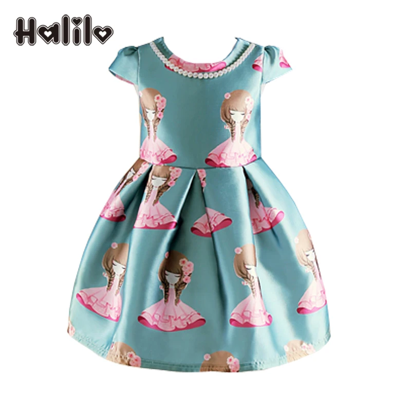 2017 New Spring Girl Party Dress Girls Easter Clothing Cartoon American Princess Dresses For Toddlers Kids