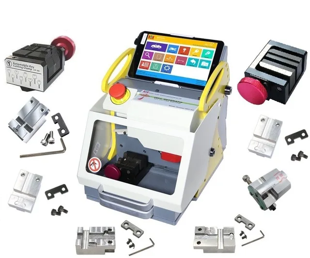 

Best SEC E9 Full Clamp Car and house Digital key cutting machine Engraved Funtion key cutter key duplicating machine locksmith t