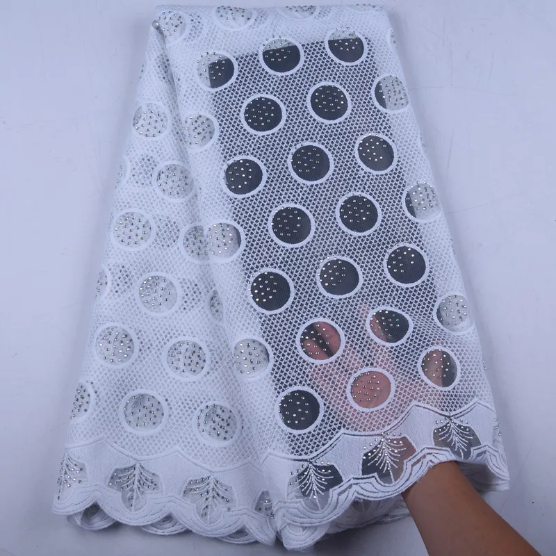 

White African Laces Fabrics Embroidered Milk Silk African French Lace Fabric 2019 African French tulle Net Lace Fabric Y1582