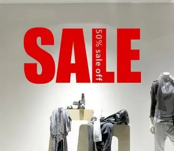 

Custom discount Hot sale store glass window door wall sticker POP advertising banner poster sticker wall sticker