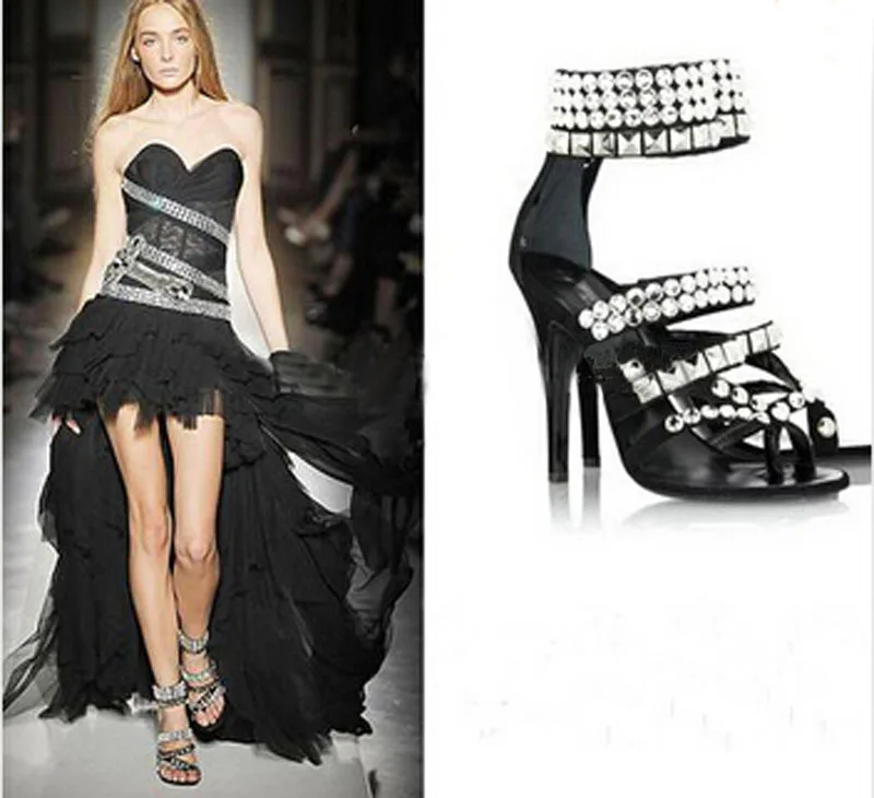 

hot selling open toe red carpet high heel sandals bling bling crystal ankle strap gladiator sandals