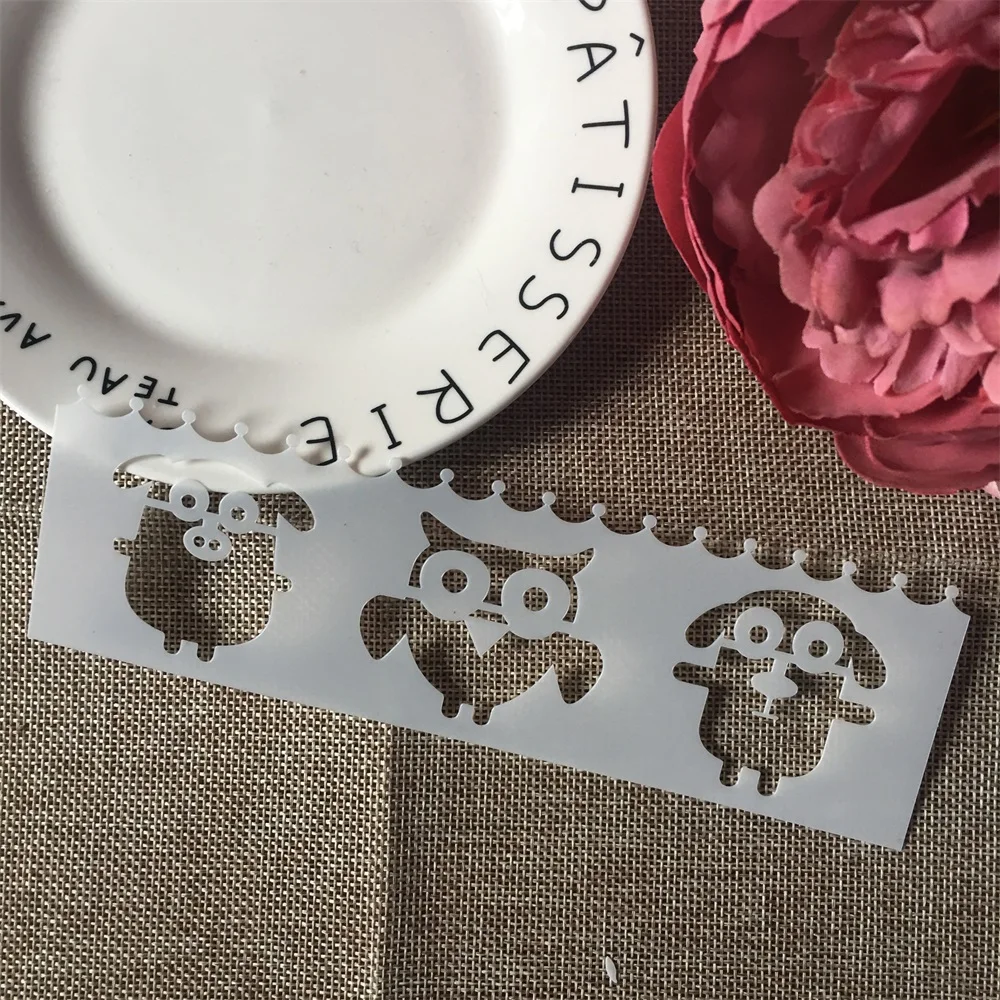 1 шт. 18x5 см Сова DIY ремесло трафареты настенная краска скрапбук печать тиснение
