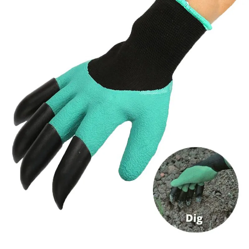 

1 pair Universal Breathable Solid Color Garden Household Gloves Waterproof Non-Slip Beach Protective Gloves For Digging