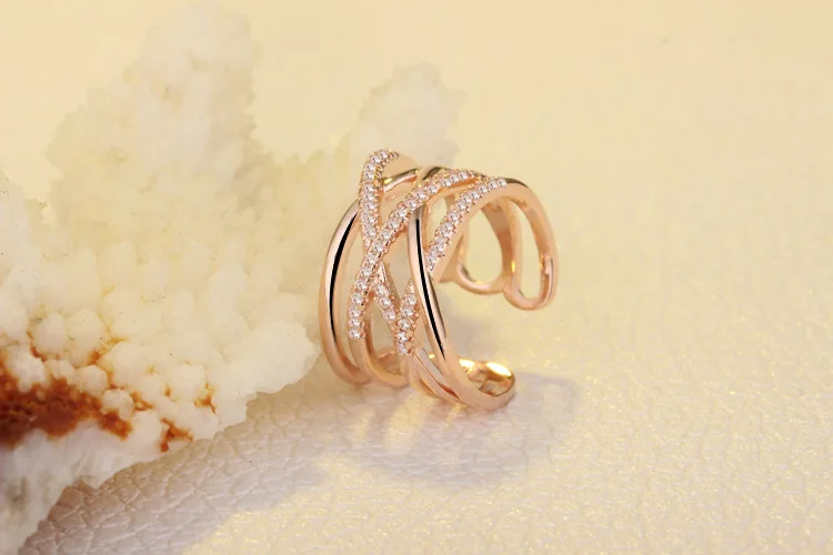 Женское кольцо из серебра 925 пробы с инкрустацией фианита|crown ring|infinity ringanillos mujer |