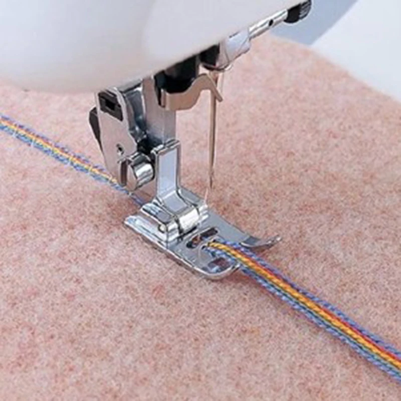 1 шт. семь веревок инкрустированные DIY прижимная лапка для шитья для бытовых швейных машин новые металлические 7 отверстий швейная машина ножка