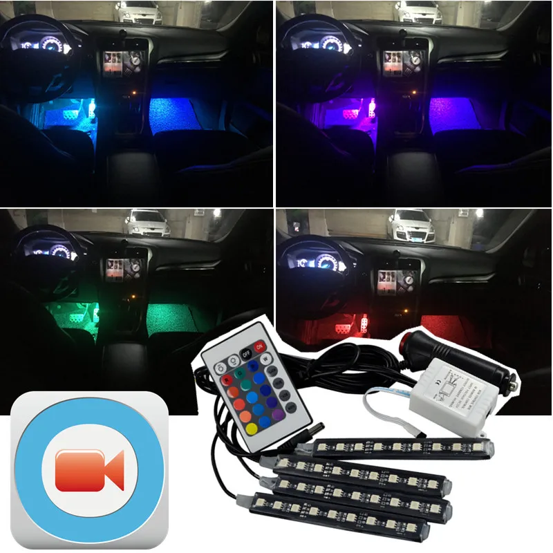 Tcart 1 комплект украшения салона автомобиля авто светодиодные RGB неоновые полосы