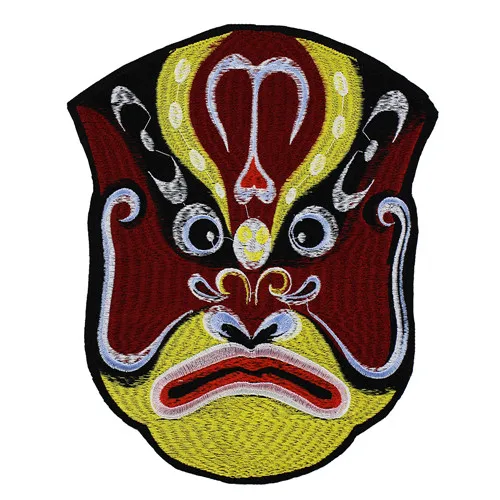 1 шт. в китайском стиле Пекинская опера маски для лица модная ткань вышивка железные на патчи аппликация Швейные принадлежности TH822 - Цвет: Mask 2
