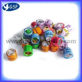 

2019 colorful OEM rings for pigeon aluminium bird ring(8mm with crown)