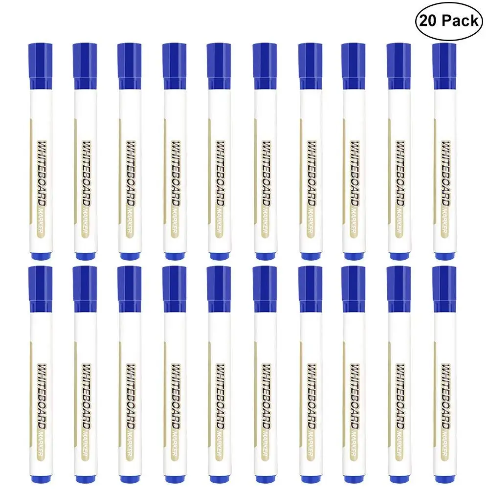 

Dry Erase Markers, Whiteboard Marker Set with Fine Point Tip, 20 Pack (Blue)