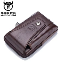 BULLCAPTAIN сумка талии пакеты Для мужчин ремень сумки телефон карман кошелек сигареты поясная сумка из кожи Хип бум деньги сумка