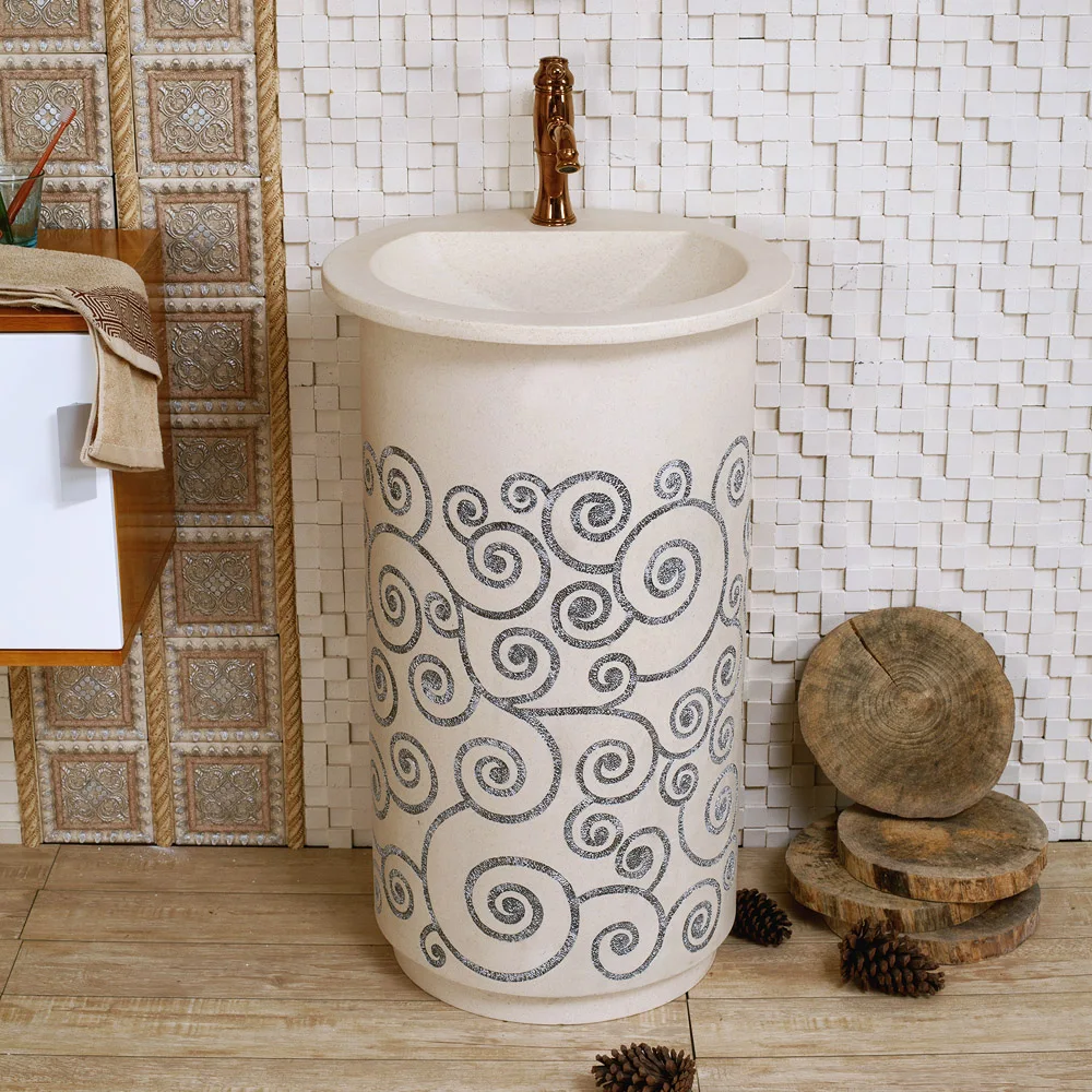 

art/bath column of the basin that wash a face basin
