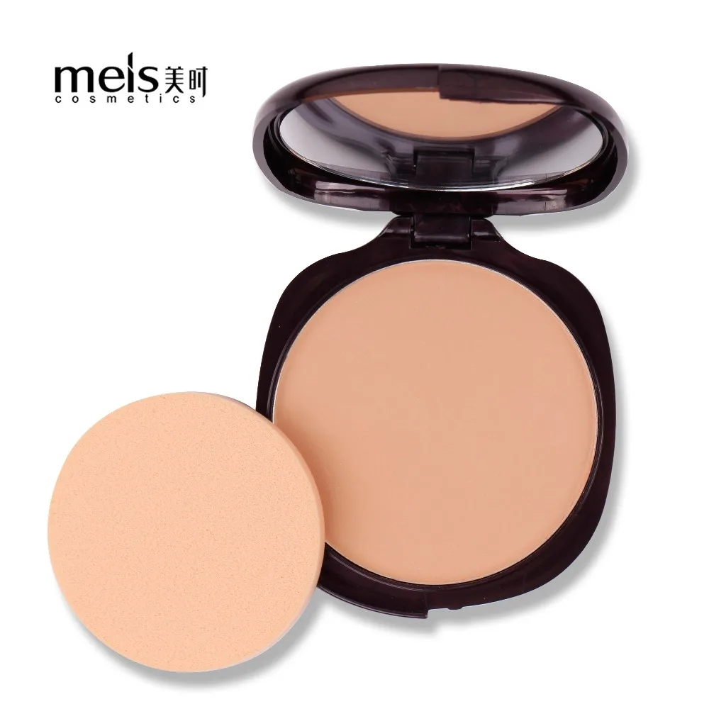 

MEIS Natural Face Powder Mineral Oil-control Foundations Brighten Concealer Whitening Make Up Pressed Powder With Puff P208