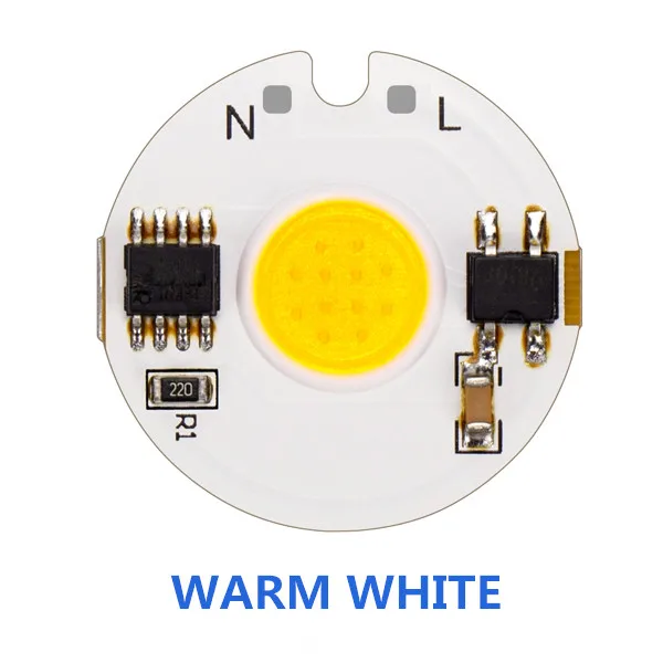5 шт./лот светодиодный умная ИС(интеграционная схема светильник чип 220V 12 Вт 9 Вт 7 Вт 5 Вт 3 Вт COB Чип день, холодный и теплый свет для выращивания светильник для Светодиодный прожектор светильник Точечный светильник «сделай сам» - Испускаемый цвет: Warm White