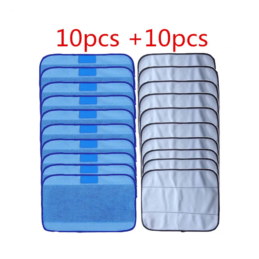 

20pcs/lot Mixed Microfiber 10pcs Mopping Cloths wet + 10 pcs dry for iRobot Braava 380 380t 320 Mint 4200 4205 5200 5200C