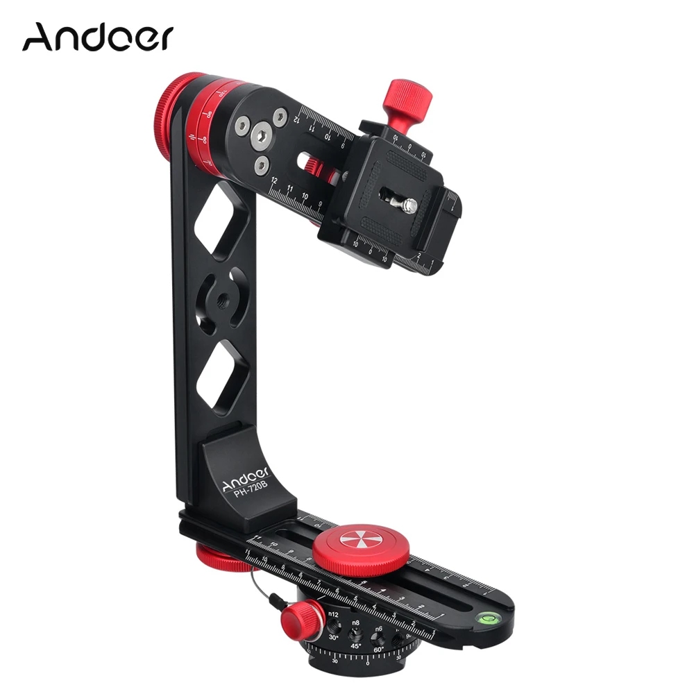 

Andoer 720 Degree Panoramic Head Aluminium Alloy with Ball Head Quick Release Plate Carry Bag for Nikon Canon Sony DSLR Camera