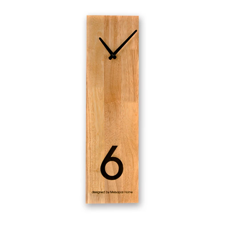 Современные прямоугольные деревянные настенные часы-новоселье часы, не тикающие бесшумные часы-Скандинавские часы-Настенный декор