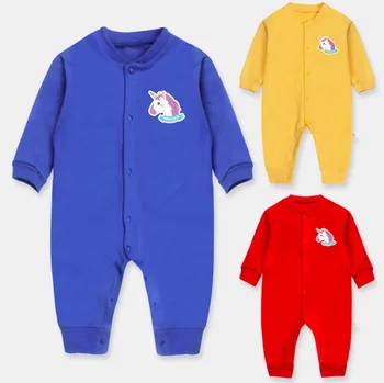 

Cartoon Cute Unicorn Cat Spring Autumn 100% Cotton Baby Boys Girls Infant Rompers Costume Jumpsuits Pajamas Clothing SA2123