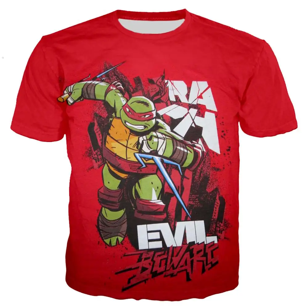 

Teenage Mutant Ninja Turtles Kids Cartoon T-shirt boys super hero Leonardo Da Vinci tshirt Raph Mikey Don 3D print cosplay shirt