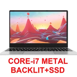 Ноутбук Core i7 15,6 дюйма с 8G ram 1TB 512G 256G 128G SSD игровой компьютер-лэптоп с подсветкой клавиатуры ips металлический ноутбук