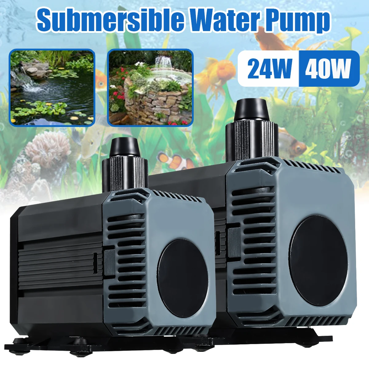 

20/40W Submersible Water Pump Aquarium Fish Tank Fountain Water Pump Ponds Pool Purifier Pump Water Circulation