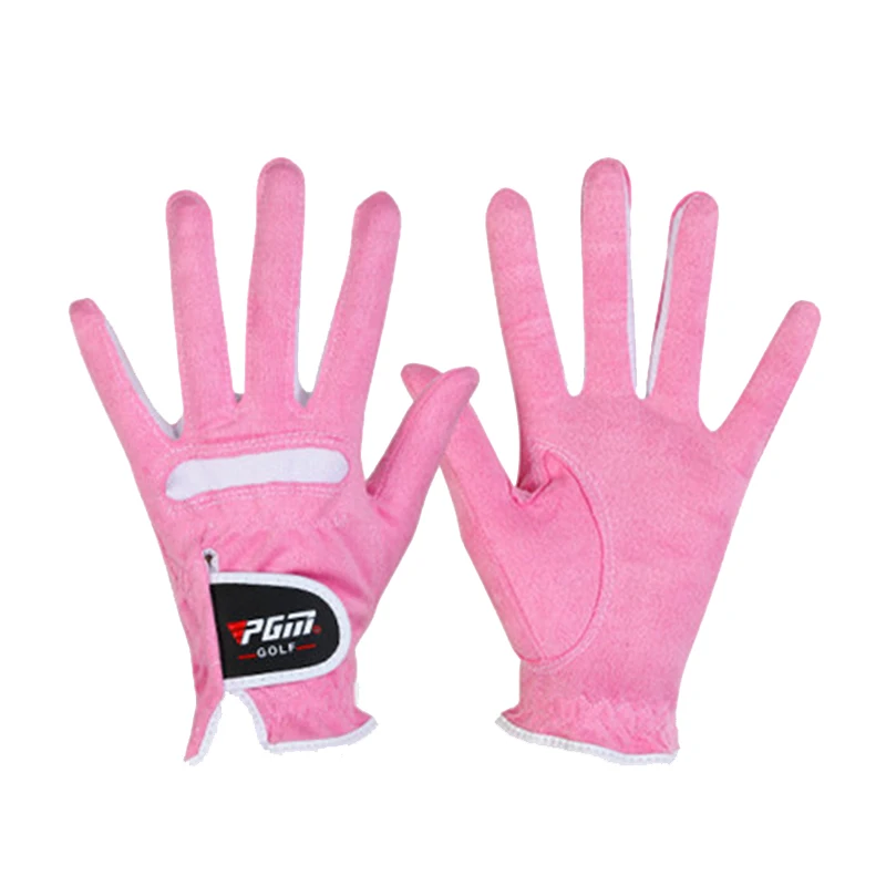 1 пара перчатки для гольфа PGM Спорт на открытом воздухе супер волоконная ткань женские перчатки эластичные дышащие женские 2 цвета 4 размера