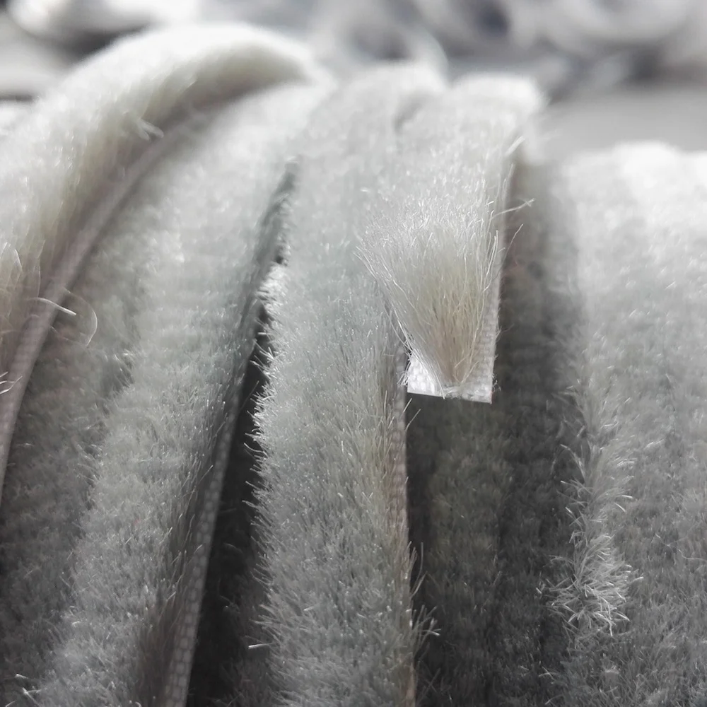 Wool Pile Seals Weatherstrip Felt Draught Excluder Insert Window Door Brush Seal 5mm 5x12mm 6mm 6x12mm 10m Silver Gray|door brush seal|brush sealdoor
