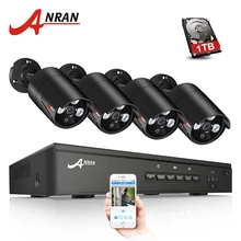 ANRAN P2P Plug And Play 4CH NVR 48 В POE CCTV Системы 1080 P HD Массив ИК обнаружения движения Открытый безопасности POE IP Камера 2 ТБ HDD