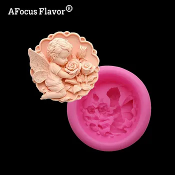 

1 Pc Angel Rose Silicone Mold Soap Mold Arts And Crafts Molding Tool Cake Chocolate Dessert Baking Kitchen Silikon Mold