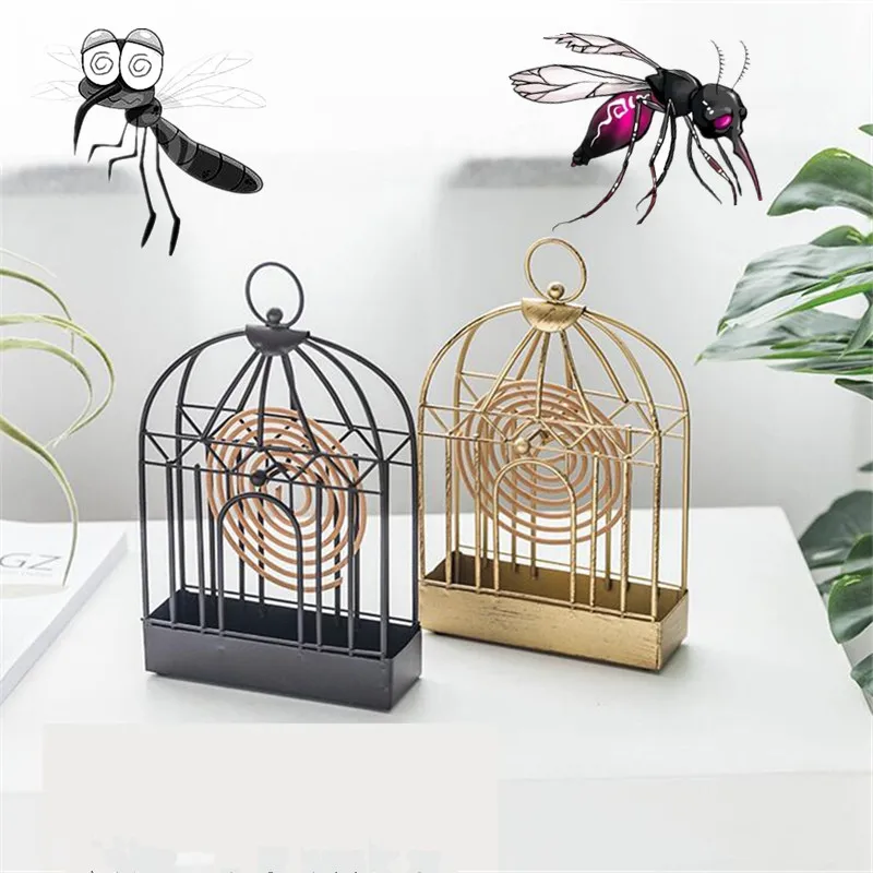 Retro Wrought Iron Triangle Insect Mosquito Coil Holder Incense Sandalwood Rack 