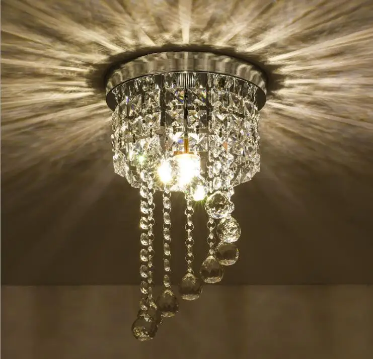 

2019 Hot Selling Mini Modern Crystal Ceiling Lights LED Ceiling Lamps Led Lights Home Lighting for aisle Lustre hallway lighti
