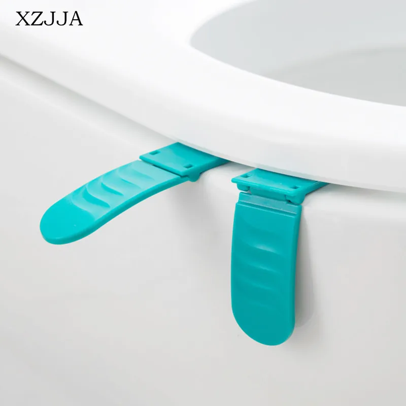 

XZJJA Creative Foldable Toilet Lid Seat Cover Lifter Bathroom Flip Lid Toilet Cover Avoid Touch Not Dirty Hands Lifting Handle